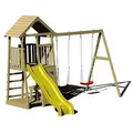 Produktbild: Spielturm, Gelb, Natur, Holz, Kiefer, 340x270x280 cm, Outdoor Spielzeug, Spieltürme