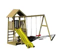 Produktbild: Spielturm Klettergerüst mit Rutsche Schaukel Kletterwand Picknicktisch WendiToys