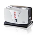 Produktbild: KHG Toaster TO-802WS | Toaster 2 Scheiben Weiß 800 W | mit Brötchenaufsatz, 6 Bräunungsstufen mit Bräunungskontrolle, Krümelfach, Auftau- und Aufwärmfunktion