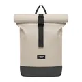 Produktbild: LARKSON Rucksack Damen & Herren Beige Grau - Janne Small - Rolltop Rucksack mit Laptopfach für Uni, Arbeit, Reise & Fahrrad - Backpack Tagesrucksack Klein - Wasserabweisend