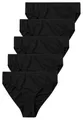 Produktbild: Götzburg Damen Unterwäsche 5er Pack Midi-Slip Baumwolle Stretch Essentials (DE/NL/SE/PL, Numerisch, 42, Regular, Regular, schwarz-dunkel-Uni)