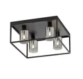 Produktbild: FISCHER & HONSEL Deckenleuchte, Leuchtmittel nicht inklusive, Deckenleuchte Wohnzimmerlampe Metall schwarz 4 Flammig L 45 cm