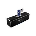 Produktbild: Technaxx MusicMan MA Stereo Lautsprecher schwarz Produktbeschreibungen MUSICMAN MA - Stereo Mini Soundstation mit hervorragender Sound-Qualität Diese Soundstation aus Aluminium gefertigt. In einem trendigen, modernen Design. Mit blau beleuchten Standfuß. (3429)