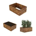 Produktbild: QLS Hochbeet 120x80x48 cm aus Holz Geflammt Stapelbar Gemüse Kräutern