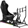 Produktbild: Huzaro Speed 9.1 | Sim Racing Monitor TV Stand Ständer | VESA 75x75 100x100 200x100 200x200 300x200 400x200 mm | für 32 bis 55 Zoll | bis zu 50kg - Schwarz