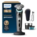 Produktbild: Philips Rasierer i9000 Prestige, elektrischer Nass- und Trockenrasierer für Herren mit integriertem Trimmer, schwarz, Drucksensor, Reinigungsstation, Ladestation und Reiseetui (Modell XP9207/30)