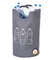 Produktbild: ® Faltbarer Pfandflaschen Sammelbehälter faltbar grau groß -Wasserdicht Flasc...