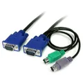 Produktbild: StarTech.com 1,8m 3-in-1 PS/2 VGA KVM Kabel - Kabelsatz für KVM Switch / Umschalter, 6ft - VGA