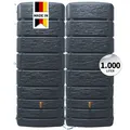 Produktbild: 4rain SLIM STONE DECOR Regentonne Wandtank-SET 2x 500 Liter graphite grey