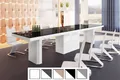 Produktbild: designimpex Esstisch Design Tisch HE-444 Schwarz / Weiß Hochglanz XXL ausziehbar 160-412 cm