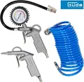 Produktbild: Güde Druckluftgeräte-Set Güde Druckluft-Set 3-tlg. Reifenfüller Spiralschlauch Ausblaspistole
