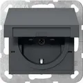 Produktbild: Gira 475428 SCHUKO-Steckdose 16 A 250 V~ mit Klappdeckel und Shutter Schraubklemmen, Anthrazit