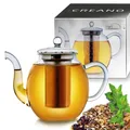Produktbild: Teekanne aus Glas 10l mit Edelstahl-Filter - Glasteekanne mit Edelstahl-Sieb ...