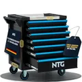 Produktbild: NTG WERKZEUGWAGEN GEFÜLLT MIT 290-TLG Werkzeug – Werkstattwagen, 7 Schubladen, abschließbar mit Zentralverriegelung, Mobile Rollen, stabile Stahlkonstruktion für Werkstatt & Garage