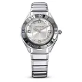 Produktbild: Swarovski Dextera Uhr, Edelstahl Damenuhr mit Silberfarbenem Gehäuse und Zifferblatt, Swarovski Kristallen und Metallarmband