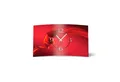 Produktbild: dixtime Wanduhr Abstrakt Seide rot Designer Wanduhr (Einzigartige 3D-Optik aus 4mm Alu-Dibond)