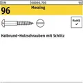 Produktbild: Holzschraube Din 96 Halbrundkopf Schlitz 3 X 8 Messing