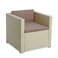 Produktbild: ESTEXO Polyrattan Gartensessel Loungesessel Rattan Lounge Sessel Gartenstuhl Stuhl (Beige)