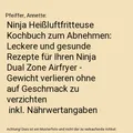Produktbild: Ninja Heißluftfritteuse Kochbuch zum Abnehmen: Leckere und gesunde Rezepte für