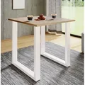 Produktbild: VCM Holzesstisch | H. 76 x B. 80 x T. 80 cm|hochwertiges und massives Fußgestell | Füße aus Eisen | Küchentisch - Xona U - Weiß
