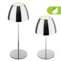 Produktbild: LED Tischlampe Akku IP44 Tischleuchte Kabellos Dimmbar Touch 36cm Chrom