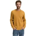 Produktbild: Rundhalspullover TOM TAILOR, Herren, Gr. XXL, mustard melange, Strick, Obermaterial: 100% Baumwolle, regular fit, Rundhals, Bündchen, Pullover Rundhalspullover, mit Logostickerei