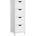 Produktbild: Badezimmerschrank mit 4 Schubladen LHC40W, 30 x 30 x 82 cm, weiß – B