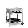 Produktbild: Edelstahl-Brenner Gasgrill Gasbräter fahrbar 3-flammig 11kW Gastro Neu K3EMFB
