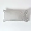 Produktbild: Homescapes - Kopfkissenbezug Fadendichte 200 Silber Grau, 50 X 90 Cm