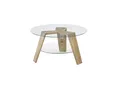 Produktbild: möbelando Couchtisch LUBLIN, aus Glas, Holz in holzfarben