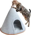 Produktbild: CanadianCat Katzenzelt Cone, Drinnen, Filz, Hellgrau, 550 mm, 550 mm, 650 mm