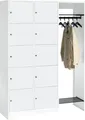 Produktbild: Offene Garderobe für 10 Personen Garderobenschrank Wertfachschrank 195x185x48 cm