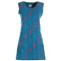 Produktbild: Vishes Tunikakleid Vishes - Damen Longshirt-Kleid armlos Mini-Kleid Tunika-Kleid T-Shirtk Boho, Goa, Hippie Style blau 46