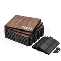 Produktbild: VEVOR Bodenbelag-Set, Tanzbodenfliesen, 315x315 mm, 9-teiliger ineinandergreifender Tanzboden, tragbarer Tanzübungsboden mit gepolsterter Basis (Eichenholzmaserung, 9 Quadratfuß/Karton)