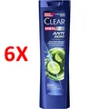 Produktbild: 6 X Clear Men Anti-schuppen-shampoo Anti-talg-kopfhaut Und Fettiges Haar 225 Ml
