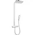 Produktbild: hansgrohe Raindance E Showerpipe 1jet, mit Thermostat, EcoSmart, Brausestange 1066mm, 2 Verbraucher, 27286400, Farbe: Weiß / Chrom