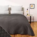 Produktbild: Blumtal Tagesdecke 240x260 cm - OEKO-TEX zertifizierter Bettüberwurf 240x260 cm - als Betthusse 180x200 cm bis Tagesdecke 200x200 cm (Bettgrößen) - Couch Decken Überwurf - Bett Überwurfdecke Anthrazit