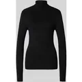 Produktbild: Vero Moda Slim Fit Rollkragenpullover aus Viskose-Mix Modell 'GLORY' in Black, Größe L