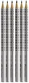 Produktbild: FABER-CASTELL Grip 2001 Pencils HB Pack of 6,Silver 1 Silver