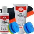 Produktbild: ROTWEISS Acryl Plexiglas Polierpaste /  Politur je 150 ml Set mit Pucks & Tücher