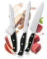 Produktbild: RÖSLE PURA Messerset 3-tlg. - Hochwertiges Küchenmesser Set inkl. Kochmesser, Universalmesser und Gemüsemesser, Klingenspezialstahl, ergonomische genietete Griffe, ideal für alle Schneidearbeiten