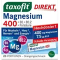 Produktbild: Taxofit Magnesium 400+B1+B6+B12+Folsäure 800 Gran. 20 St