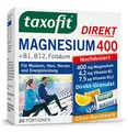 Produktbild: taxofit Direkt Magnesium 400 + B1, B12 & Folsäure 20 Portionen