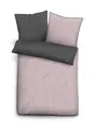 Produktbild: Biberna Melange Flanell-Wendebettwäsche, Größe 1x 135x200 cm + 1x 80x80 cm, brombeer