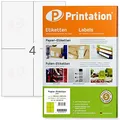 Produktbild: Printation Universal Etiketten 105 x 148 mm, 400 Versandetiketten selbstklebend, 4 Etiketten Selbstklebend A6 pro Blatt, 100 Blatt A4, Versandetiketten selbstklebend, Versand-Aufkleber zum Bedrucken