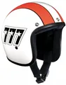 Produktbild: Motorrad Jet Helm Bandit 777 (ohne ECE) Farbe: Weiß/Orange/Schwarz Größe: M (57)