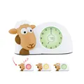 Produktbild: ZAZU Sam The Lamb Uhr – Schlafcoach Uhr und Nachtlicht für Kinder | Bringt Ihrem Kind mit visuellen Indikatoren bei, wann es aufwachen soll | Einstellbare Helligkeit | Automatische Abschaltung (Camel)