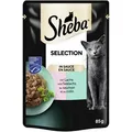 Produktbild: Sheba Selection in Sauce mit Lachs & Seelachs (MSC) 28x85g