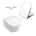 Produktbild: Villeroy & Boch Subway 2.0 / 3.0 Tiefspül-WC passender WC-Sitz CeramicPlus Set