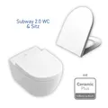 Produktbild: Villeroy & Boch Subway 2.0 / 3.0 Tiefspül-WC passender WC-Sitz CeramicPlus Set